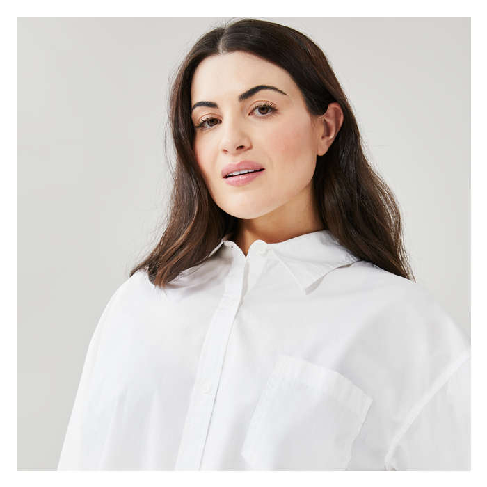 Women+ Poplin Button-Down Shirt